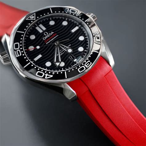 omega diver 300m rubber strap.